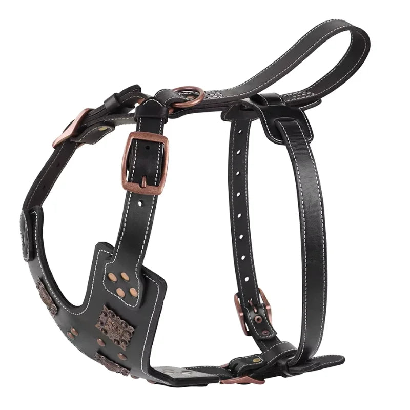 Dog-Harness-Astridye-Riveted-Leather-black