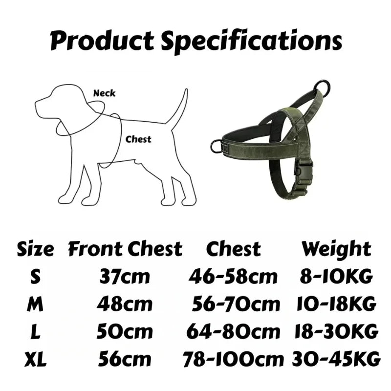 Dog-Harness-Reflet-High-Visibility-size