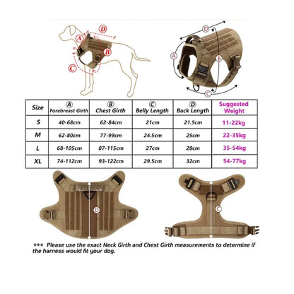 Dog Harness Soho Military Harness -size