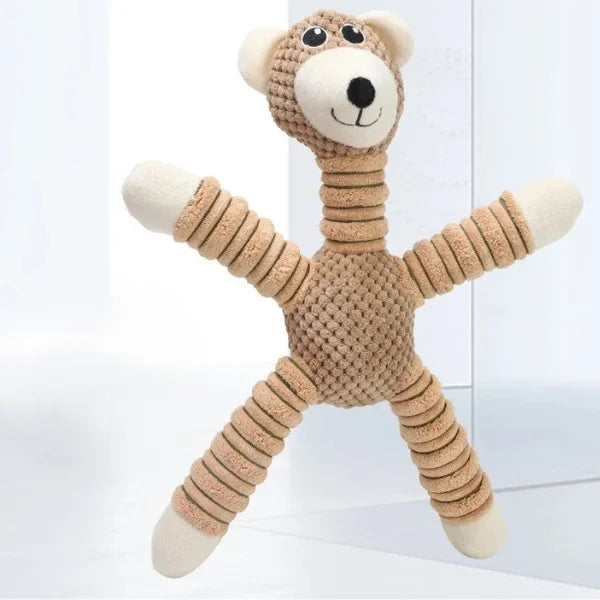 Dog Toy Interactive PlushSqueak-brown.