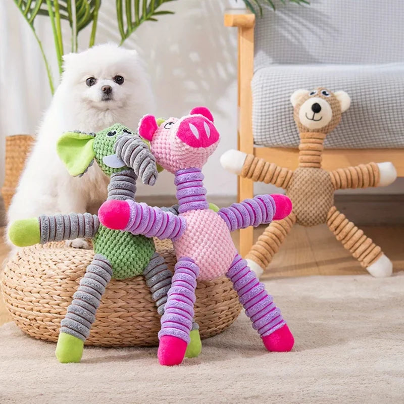 Dog Toy Interactive ZippyPet PlushSqueak -