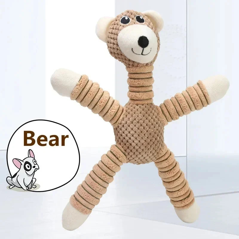 Dog Toy Interactive ZippyPet PlushSqueak -bear