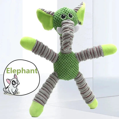Dog Toy Interactive ZippyPet PlushSqueak -elephant