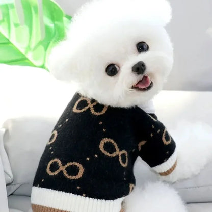 Dog Winter Sweater-black.,