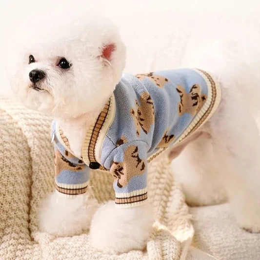 Dog Winter Sweater-blue.