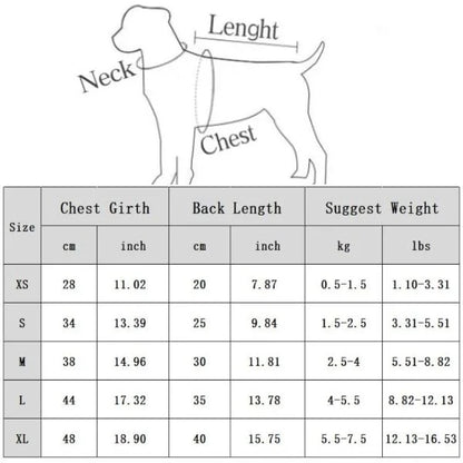 Dog Winter Sweater-size.