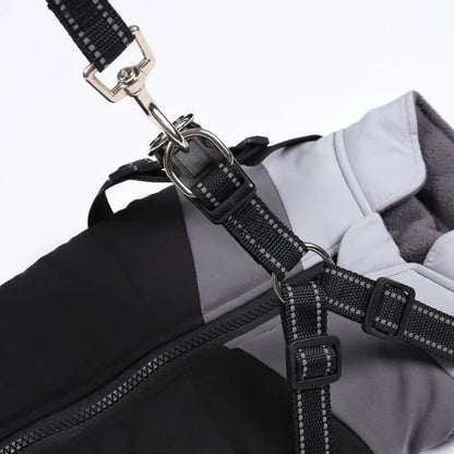 Dog Coat  Warm Winter Jacket with Harness and Zip,Details