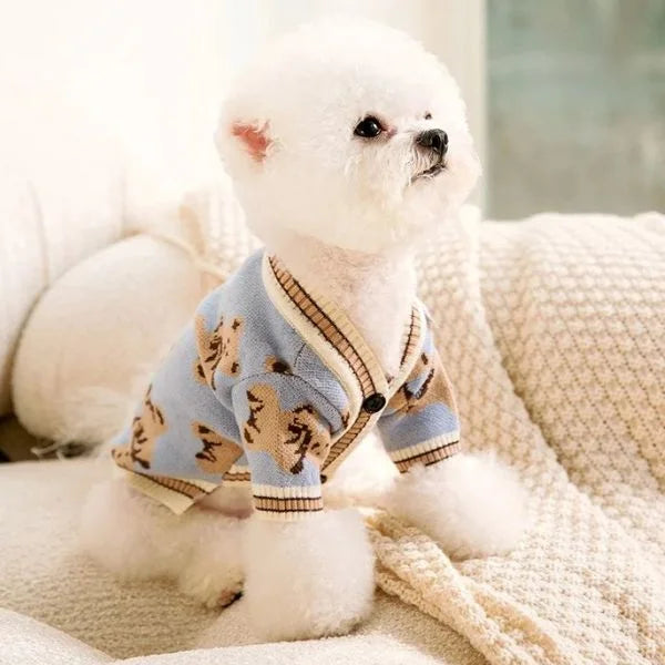 Dog Coat Solis Winter Sweater-blue.,