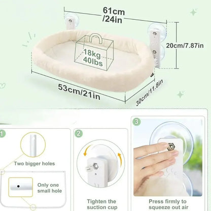 Foldable Window Cat Hammock cat bed-size