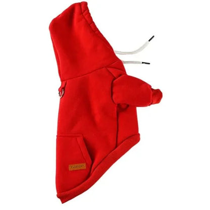 Hooded- Dog -Coat-red´'