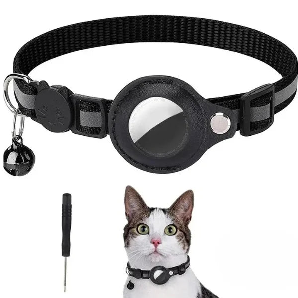 Loxley Cat Accessories Collar Compatible with AirTag-black