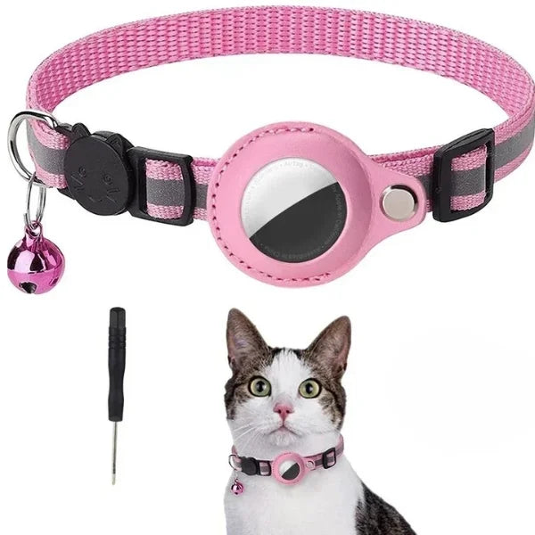 Loxley Cat Accessories Collar Compatible with AirTag-pink