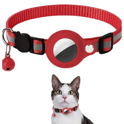 Loxley Cat Accessories Collar Compatible with AirTag-red