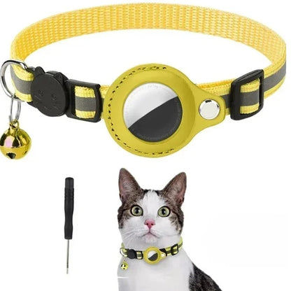 Loxley Cat Accessories Collar Compatible with AirTag-yelow