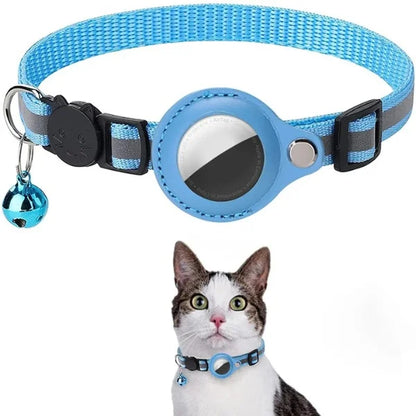 Loxley Cat Accessories Collar Compatible with AirTag-blue