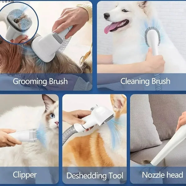 Pet Hair Remover | Rupert 2.3L Vacuum Dog Grooming Kit-details