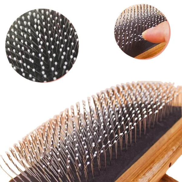 Pet Hair Remover | Lola Brush Pente de Madeira Pet Care-details