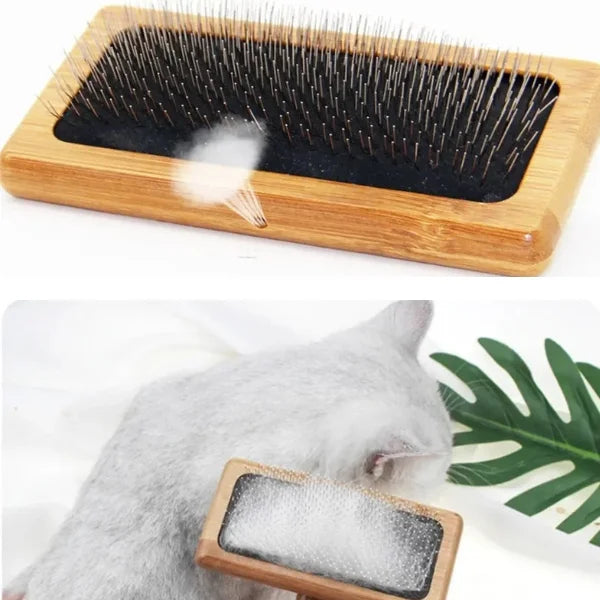 Pet Hair Remover | Lola Brush Pente de Madeira Pet Care-details