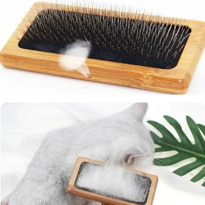 Pet Hair Remover | Lola Brush Pente de Madeira Pet Care-details