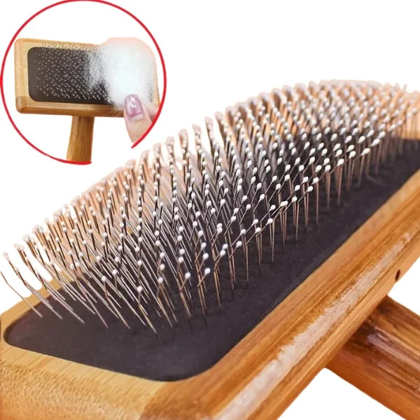 Pet Hair Remover | Lola Brush Pente de Madeira Pet Care-details