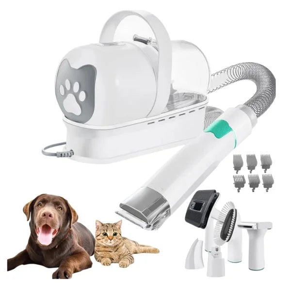 Pet Hair Remover Grooming Kit with Vacuum
