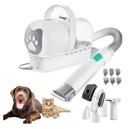 Pet Hair Remover Grooming Kit with Vacuum
