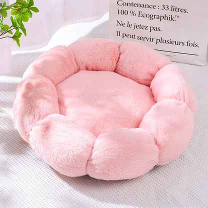 Soft Flower Pet Bed for Cats & Small Dogs