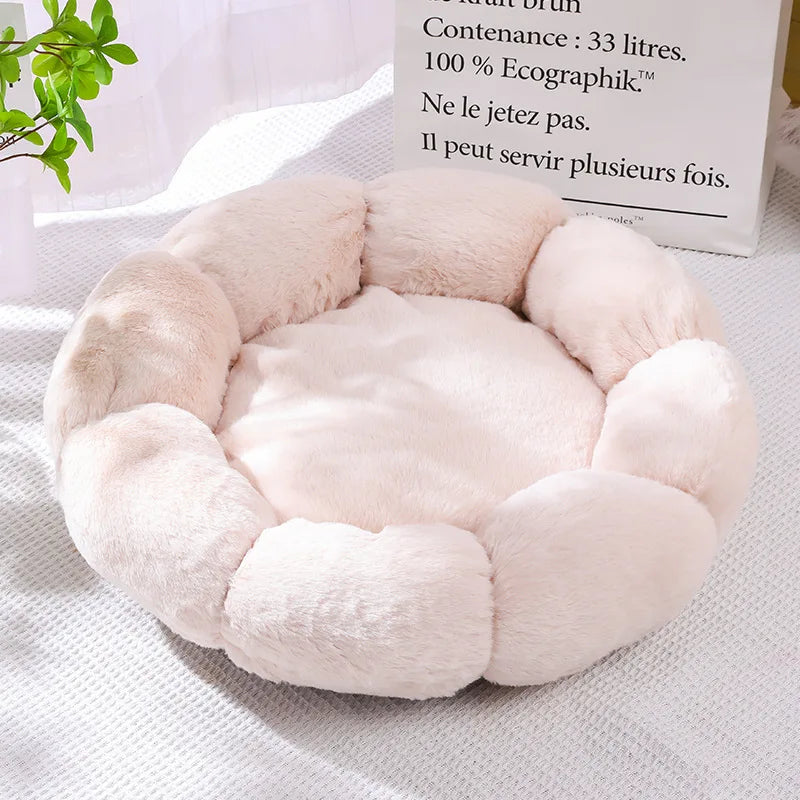 Soft Flower Pet Bed for Cats & Small Dogs