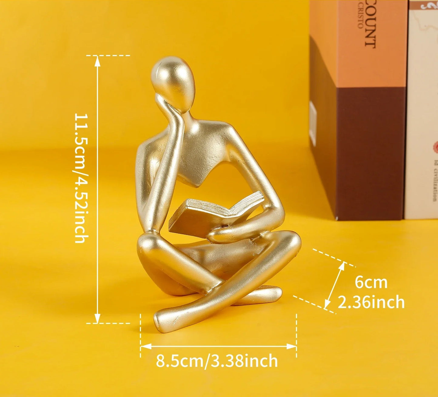 Thinker / Abstract Resin Sculpture for Shelf or Table Decoration