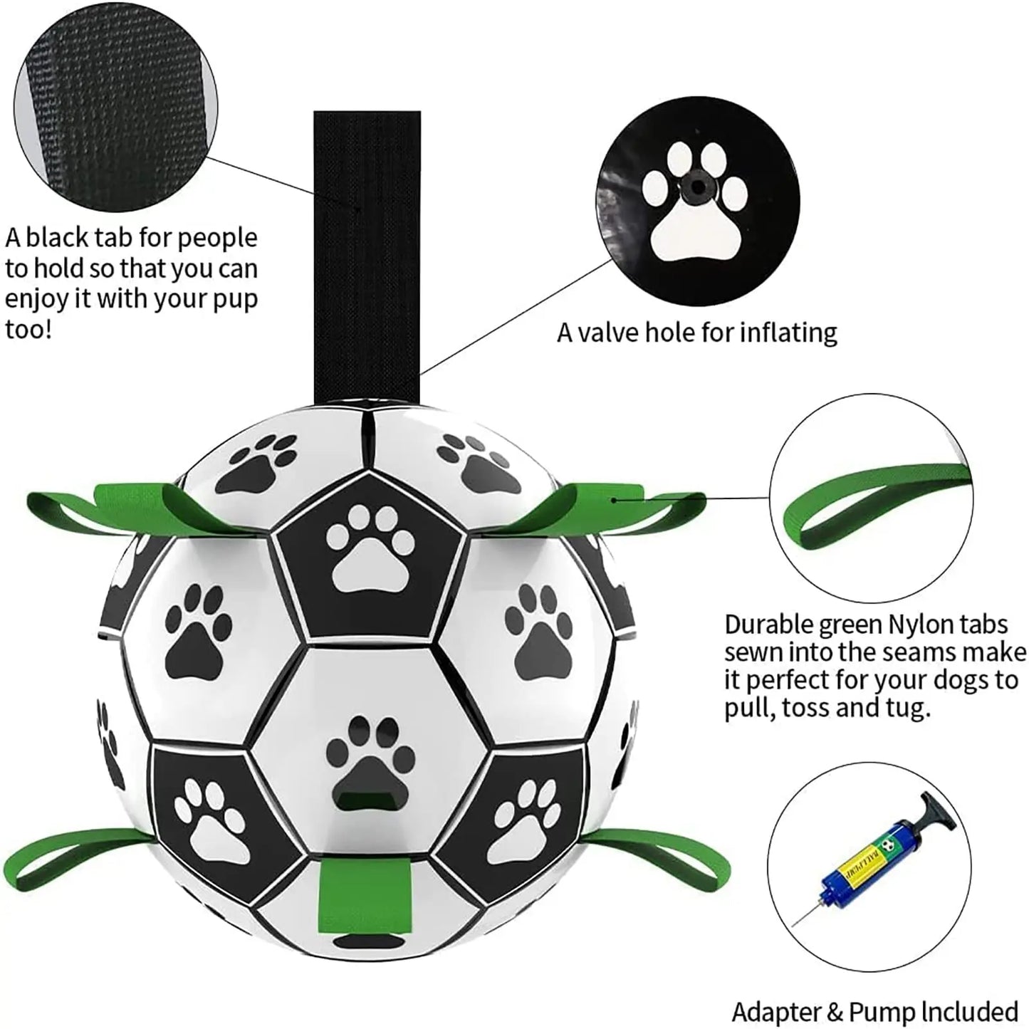 Interactive Dog Football – Inflatable Training Toy for Dogs