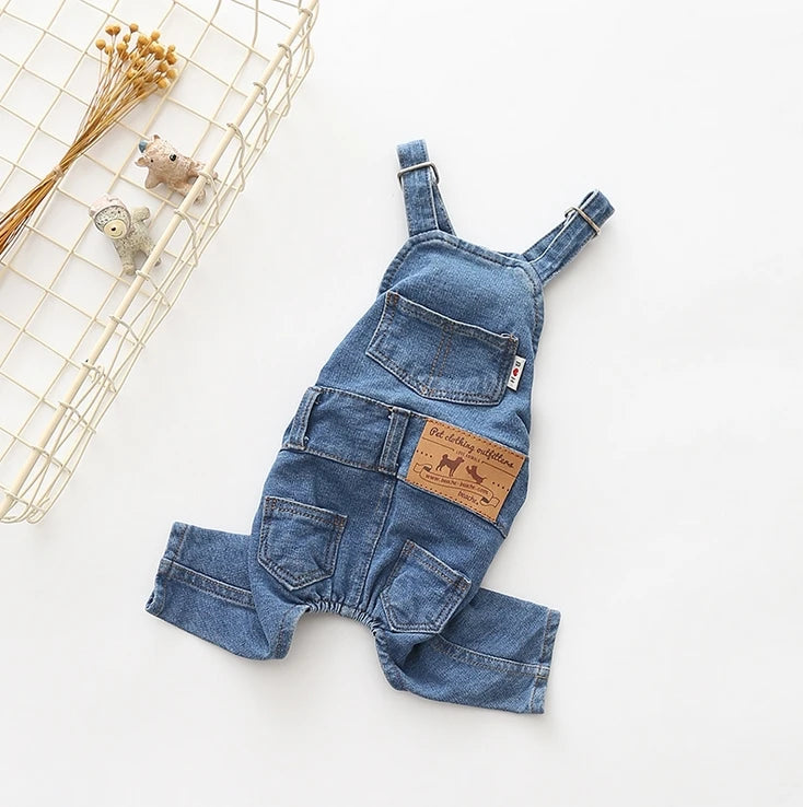 Dog Denim Jumpsuit