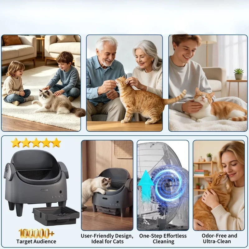 STONEY-Smart-Automatic-Open--Top-Cat-Litter-Box«