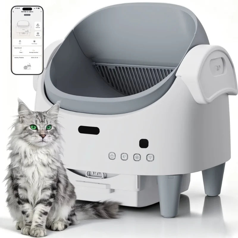 STONEY-Smart-Automatic-Open--Top-Cat-Litter-Box!