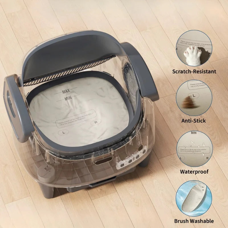 STONEY-Smart-Automatic-Open--Top-Cat-Litter-Box-details