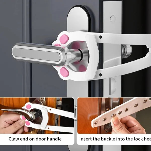 Sable Cat Accessories Adjustable Door Stopper for Pet Safety-details-.,