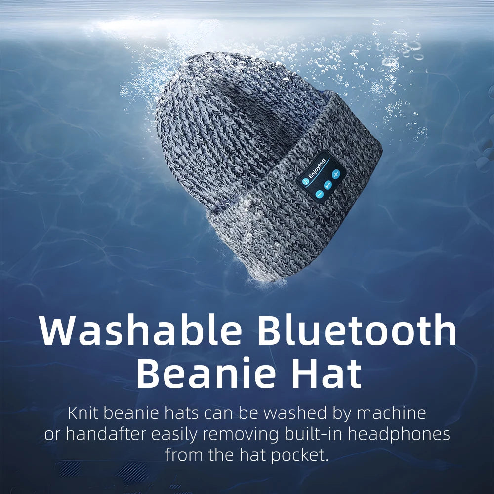 Unisex Winter Bluetooth Hat / Warm Knitted Beanie with Wireless Headphones