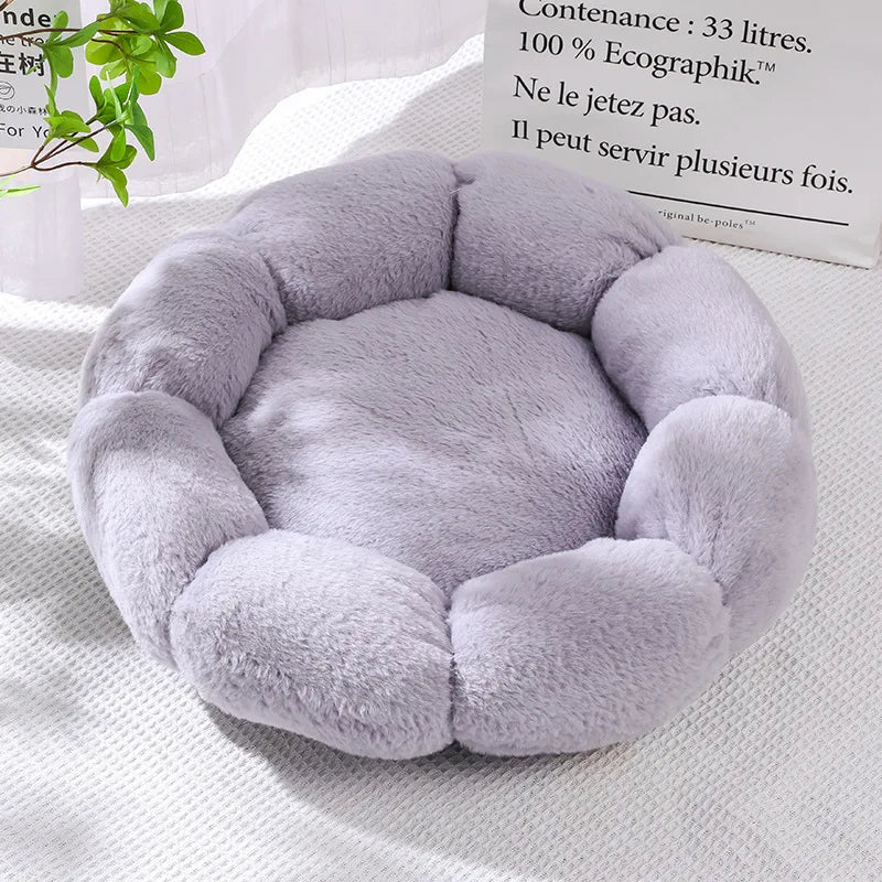 Soft Flower Pet Bed for Cats & Small Dogs