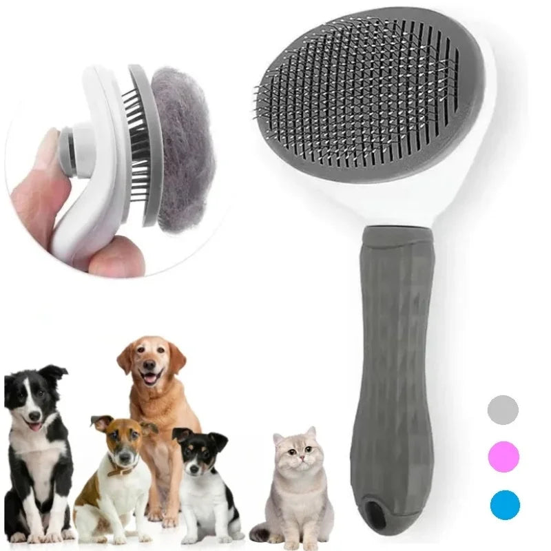 Self-Cleaning-Pet-Hair-Remover-Cat-Dog-Slicker-Brush-LINE-dog-cat