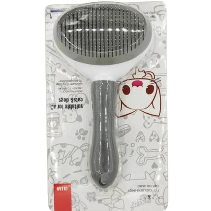 Self-Cleaning-Pet-Hair-Remover-Cat-Dog-Slicker-Brush-LINE-grey