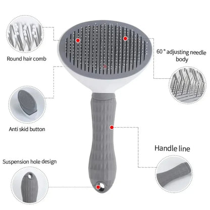 Self-Cleaning-Pet-Hair-Remover-Cat-Dog-Slicker-Brush-LINE-info.,