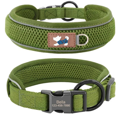 The-Dog-Collar-Lykke-Personalised-_-Reflective-green 2