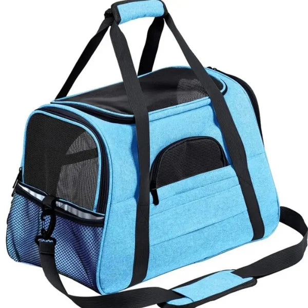 Travers Pet Carrier Airline Approved Travel Bag-blue