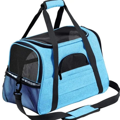 Travers Pet Carrier Airline Approved Travel Bag-blue