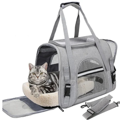 Travers Pet Carrier Airline Approved Travel Bag-gray