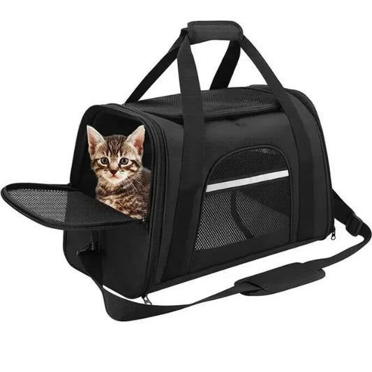 Travers Pet Carrier Airline Approved Travel Bag-black