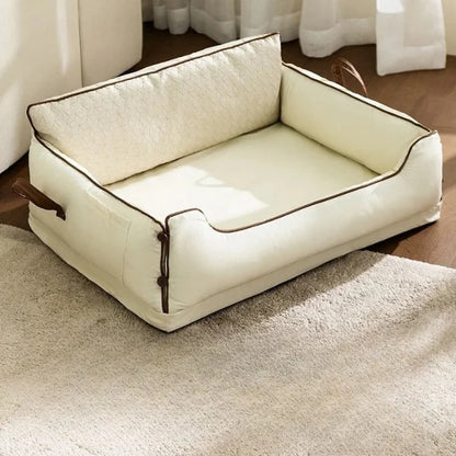 Waterproof Dog Bed Noble | Luxury Orthopaedic Pet Bed-white