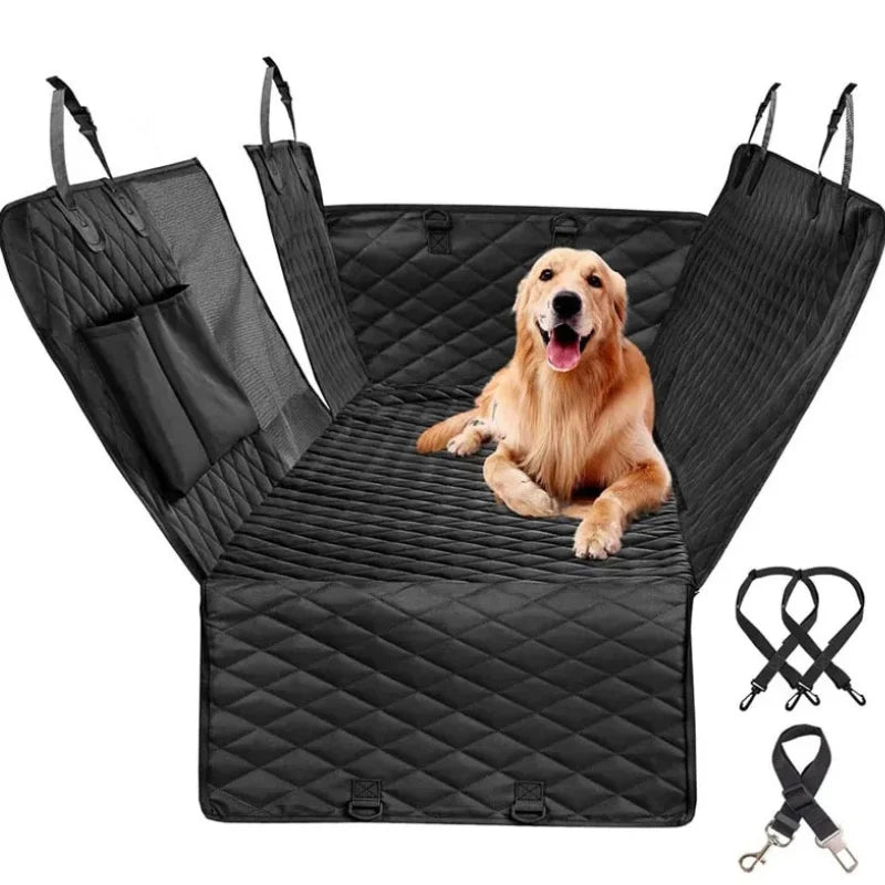 Waterproof Dog Bed RyDeCar Seat Protector Mat for Pets-black