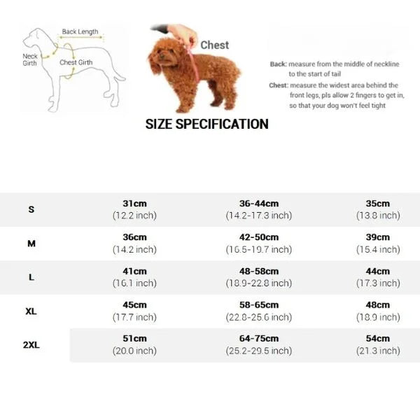 Waterproof Dog Coats Winter Aurapaw-size.