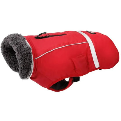 Waterproof, Reflective and Padded Coat for Dogs-red