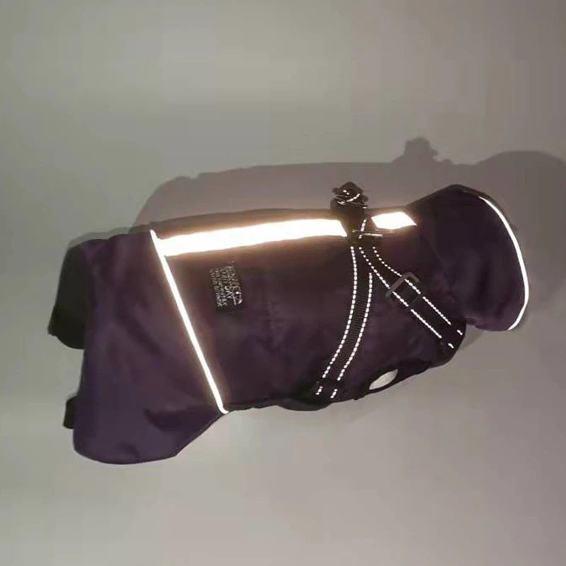 Waterproof Winter Dog Coat with Detachable Harness and Fur Collar09